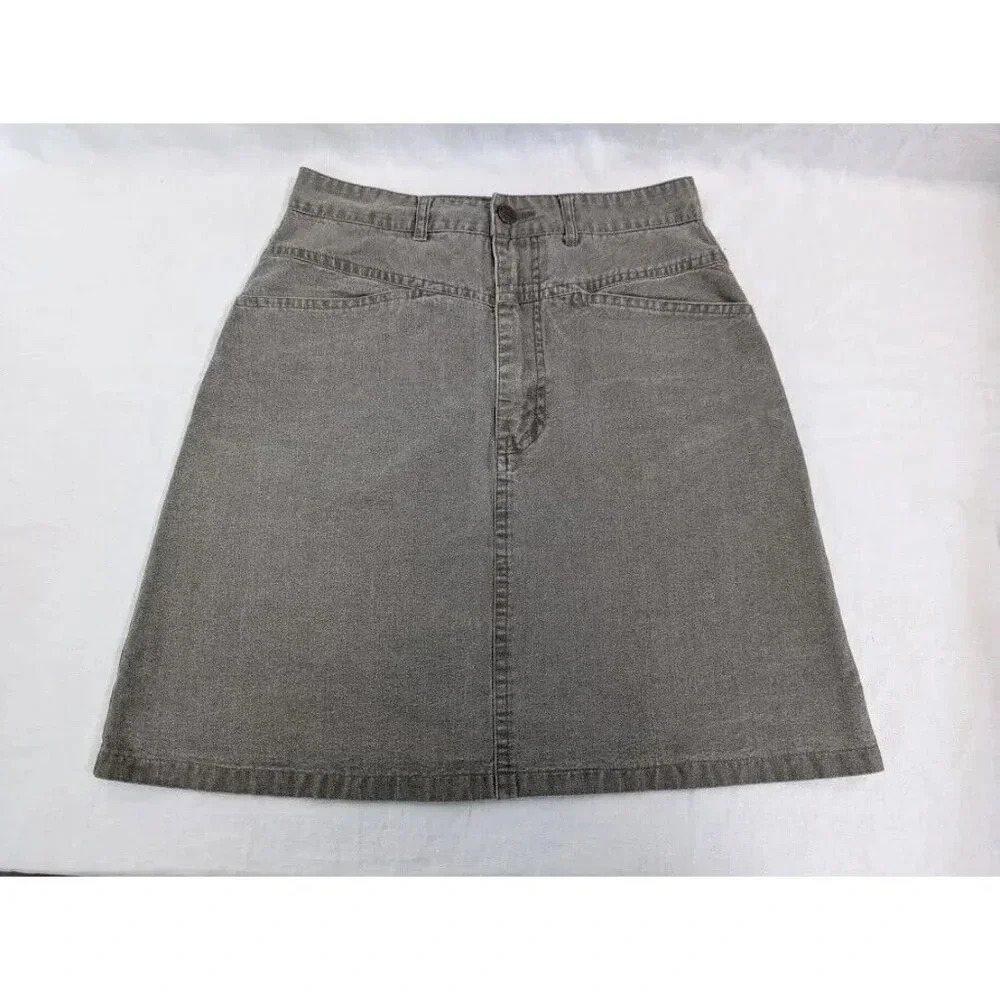 Katana by Texwood 1980s Vintage brown denim mini skirt women's size 9/10 B5